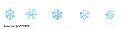 Cute 3d snowflake symbol icon (png)