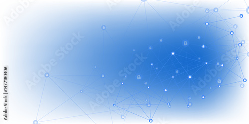 Cybersecurity and information or network protection. Future cyber technology web services for business and internet project