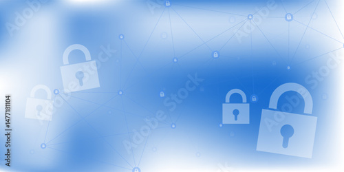 Cybersecurity and information or network protection. Future cyber technology web services for business and internet project