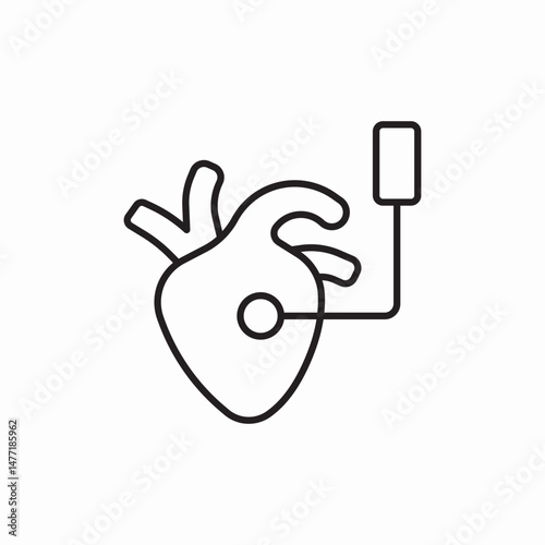 Heart diagnostics icon vector 