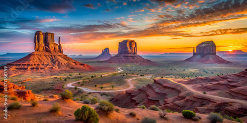 Monument Valley Arizona USA at Dawn