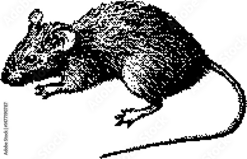 Dark Aesthetic Dithering Graphic