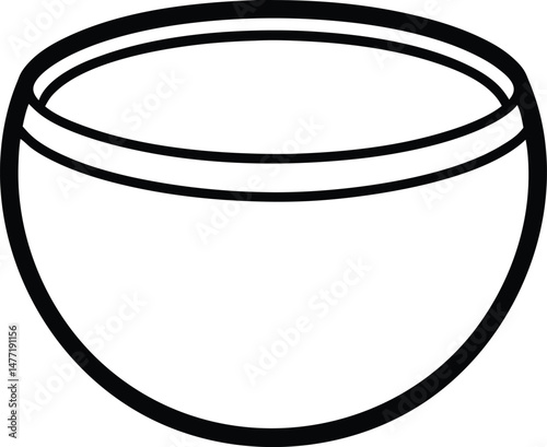 vector illustration of a calabash bowl