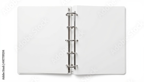Wallpaper Mural Elegant white book with metal ring, perfect for notes, journaling, and creative inspiration Torontodigital.ca