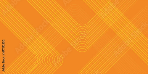 Orange abstract background. Minimal pattern. Vibrant gradient geometric lines. Modern design. Suit for banner, cover, business, flyer, poster, website, brochure, corporate