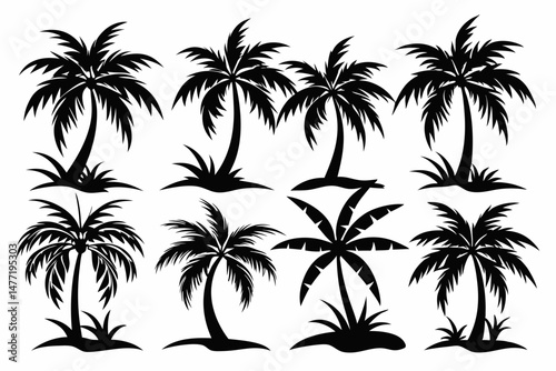 Tropical Island Palm Tree Design
