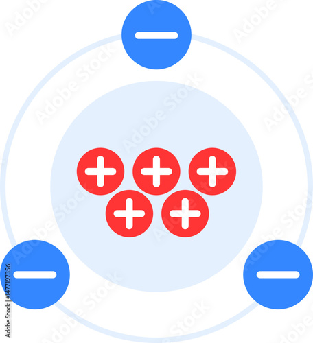 Illustration cations of an Atom with Electrons