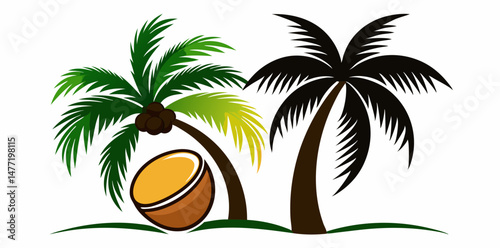 Palm Tree Vector for Beach Brand