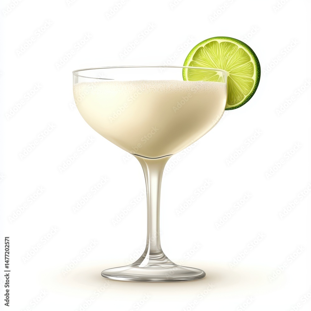 Creamy, lime-topped cocktail Creamy, lime-topped cocktail