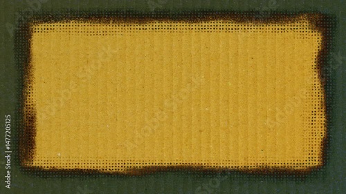 Grunge halftone frame loop: cardboard