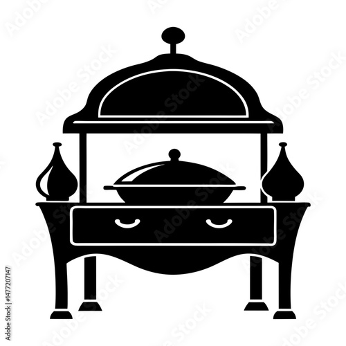 Buffet Server silhouette vector