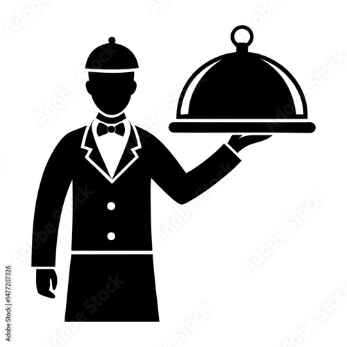 Buffet Server silhouette vector