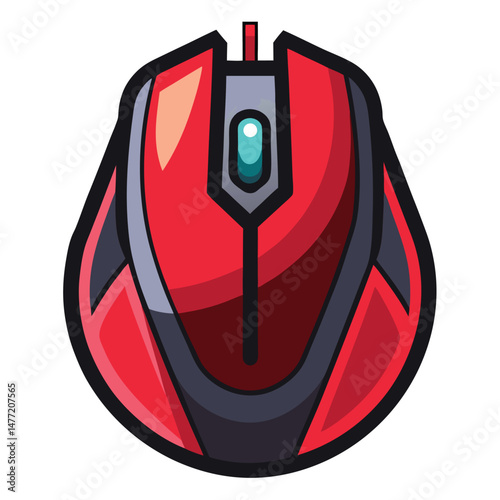  Gaming mouse instrument isolated on white background