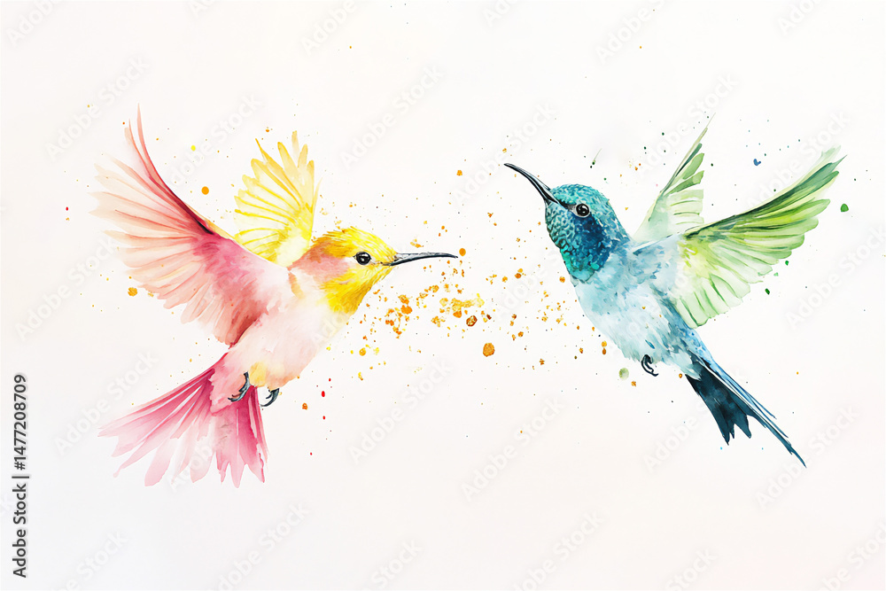 Obraz premium two birds on a branch