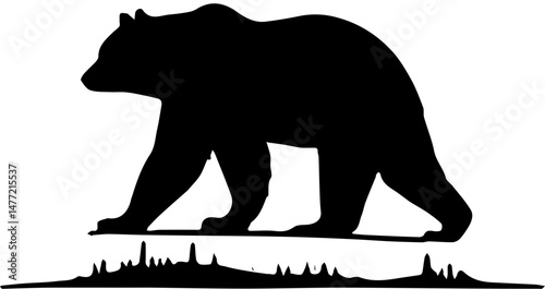 silhouette of a bear