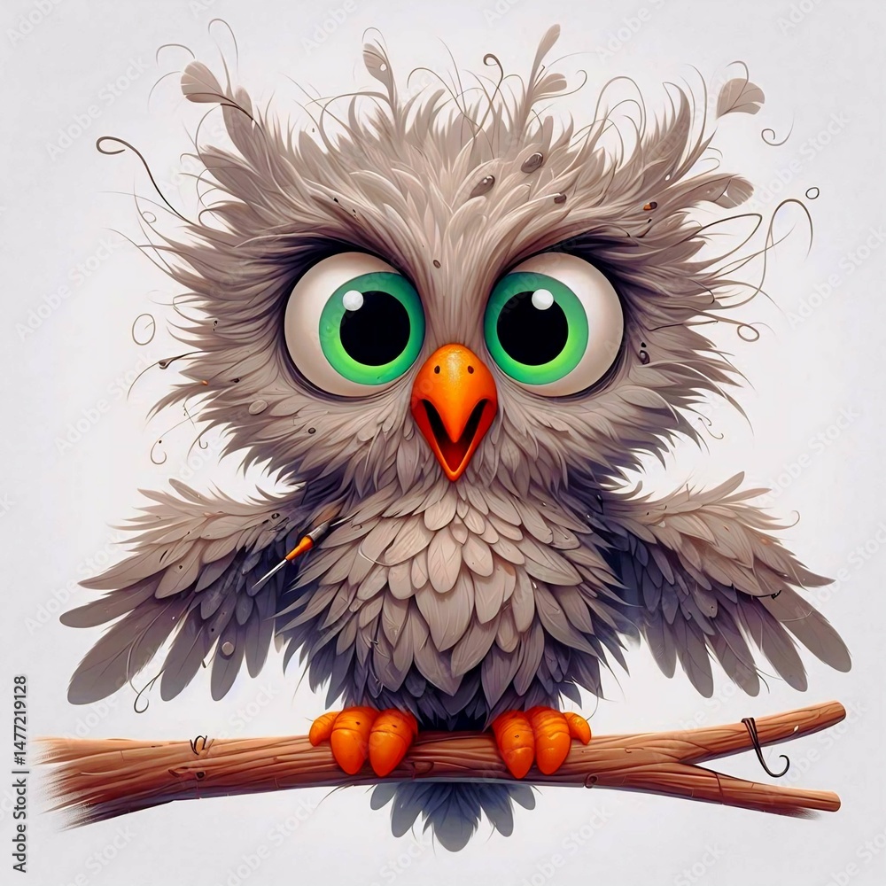 Obraz premium owl on a tree branch