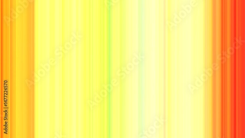 Bright Vertical Orange Yellow Green Gradient Stripes Transition. Vibrant retro aesthetics, colorful dynamic stripes, dynamic feel for web banner, cover, presentation. Line Motion Graphics Geometric