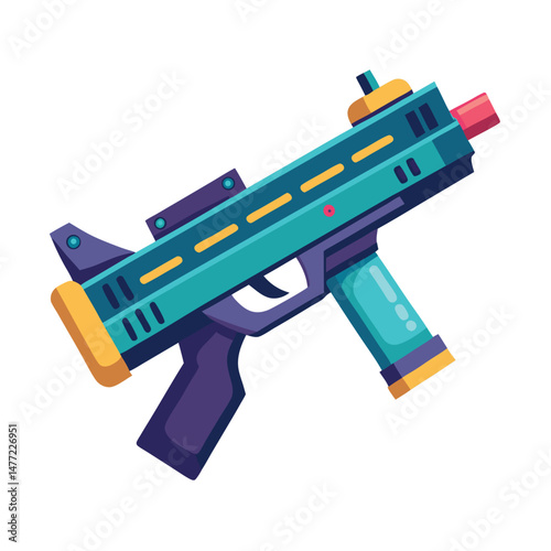 Light gun gaming instrument isolated on white background