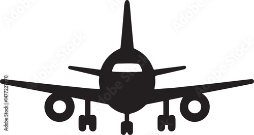 Airplane Silhouette Vector Illustration