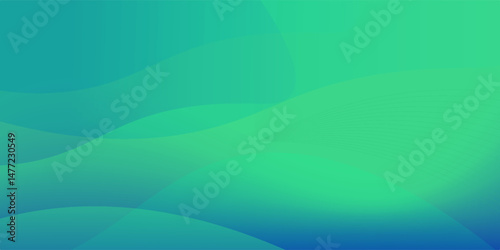 Fotografija Abstract Green Fluid Banner Template