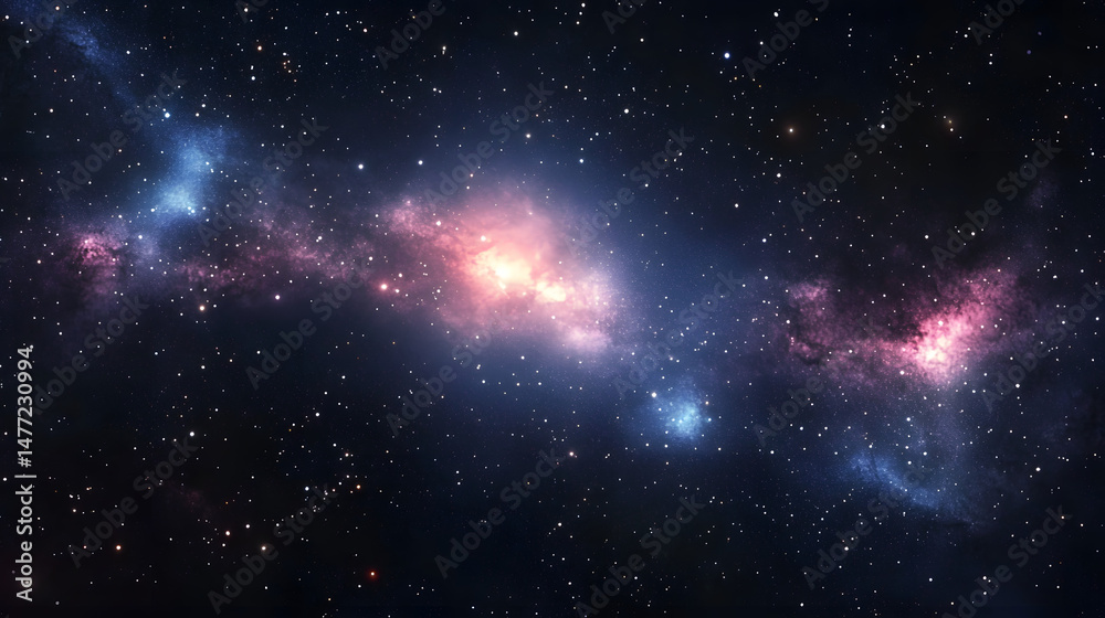 Fototapeta premium Perfect starry night sky background