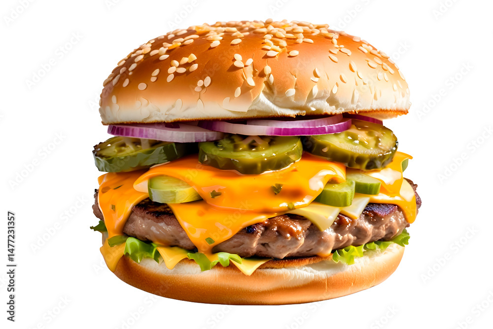 hamburger on white background hamburger on white background