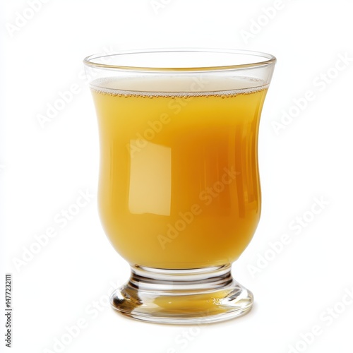 Golden citrus juice in a stemmed glass