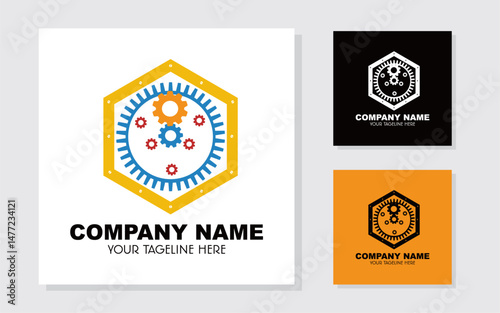 Vector logo with engine theme. for company or product brand logo.
simple vector logo design.