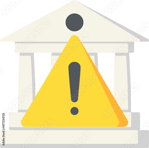 Bank Default Flat Icon