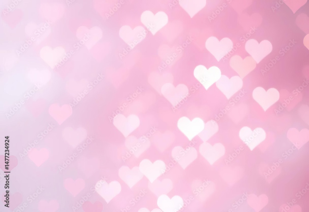 Abstract pastel hearts bokeh background, perfect for Valentine's Day or spring designs, whimsical, graphic Abstract pastel hearts bokeh background, perfect for Valentine's Day or spring designs, whimsical, graphic