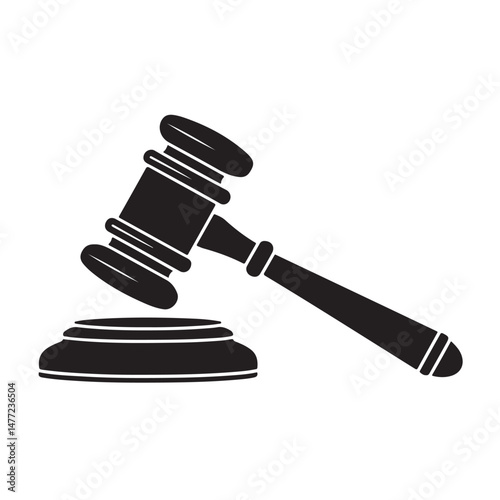 gavel on a white background.