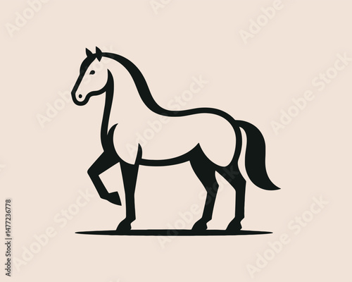 Horse full body stylish logo for branding purpose