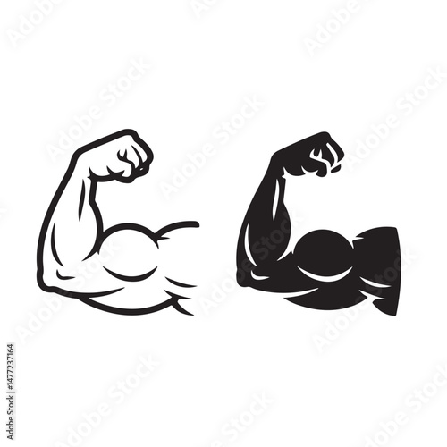 black silhouette of a arm.