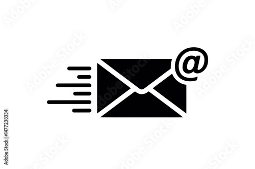 Sending email message fast delivery vector graphic