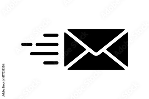 Email send fast delivery message icon vector graphic