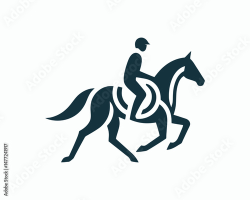 Horse rider logo for company branding purposes