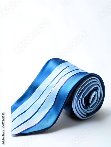 Elegant Blue Striped Silk Tie: The Ultimate Men's Fashion Accessory for Formal and Smart Casual Attire