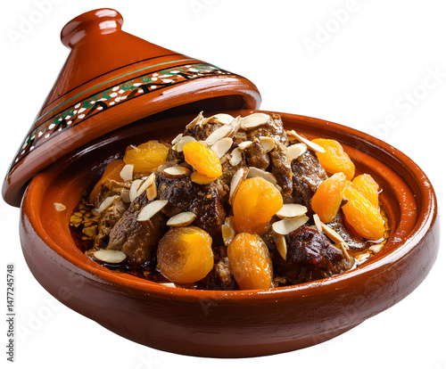 фотографія Moroccan Tagine with Apricots and Almonds