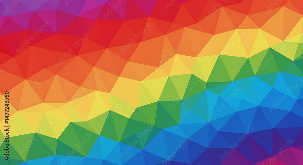 Obraz premium Chromatic Polygonal Flow