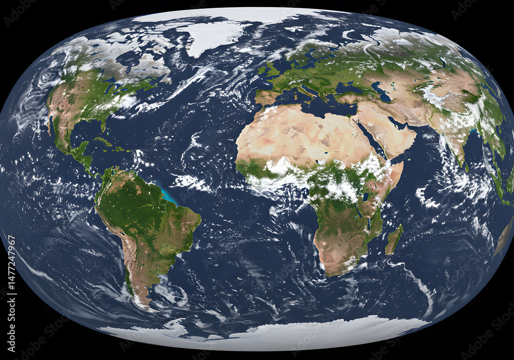 Fototapeta premium Earth globe view map image