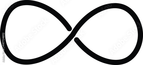 Infinity shape icon. Infinity symbols. Set of infinity icons. Symbols of endless, unlimited, eternal. Vector illustration.
