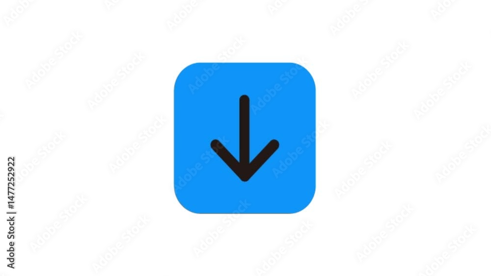 blue arrow icon for icon downloading animated for editing video element 4k blue arrow icon for icon downloading animated for editing video element 4k
