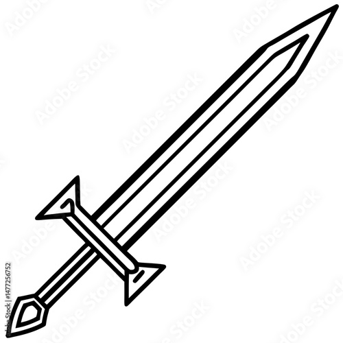 vector illustration of a sword