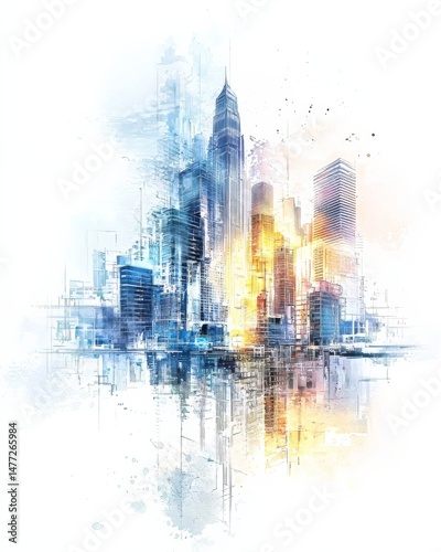 Explore the Abstract Cityscape Background Vector That Represents the Future of Artificial Intelligence in Urban Design