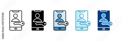 Key Exchange  Icon Set Multiple Style Collection