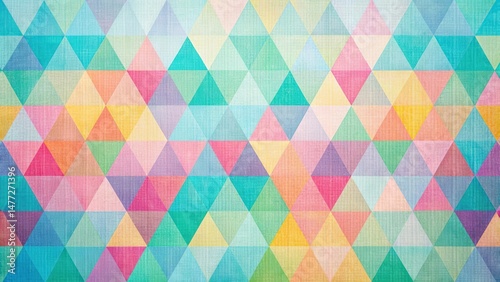 Wallpaper Mural Pastel-hued geometric shapes on canvas , colorful, abstract,  colorful, abstract Torontodigital.ca