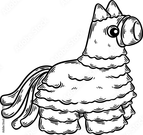 pinata mexico hand drawn