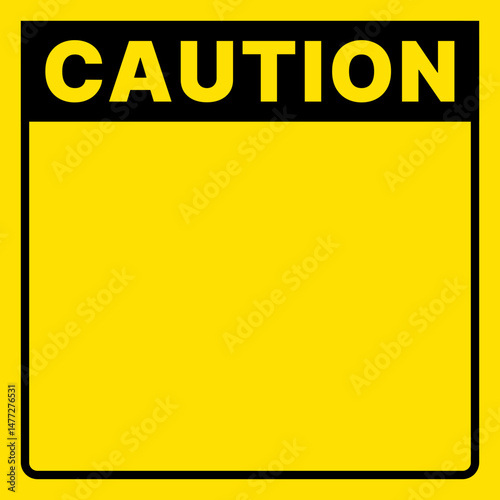 Caution Warning Sign SVG – Bold Stop Alert Danger Notice Label – Safety Signage for Industrial Workplace and Digital Use – Editable Vector Icon