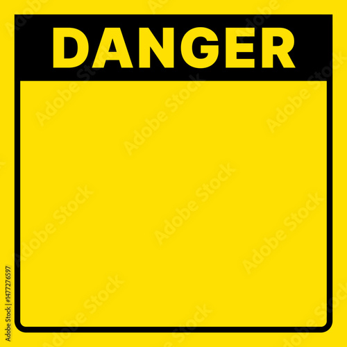 Caution Warning Sign SVG – Bold Stop Alert Danger Notice Label – Safety Signage for Industrial Workplace and Digital Use – Editable Vector Icon