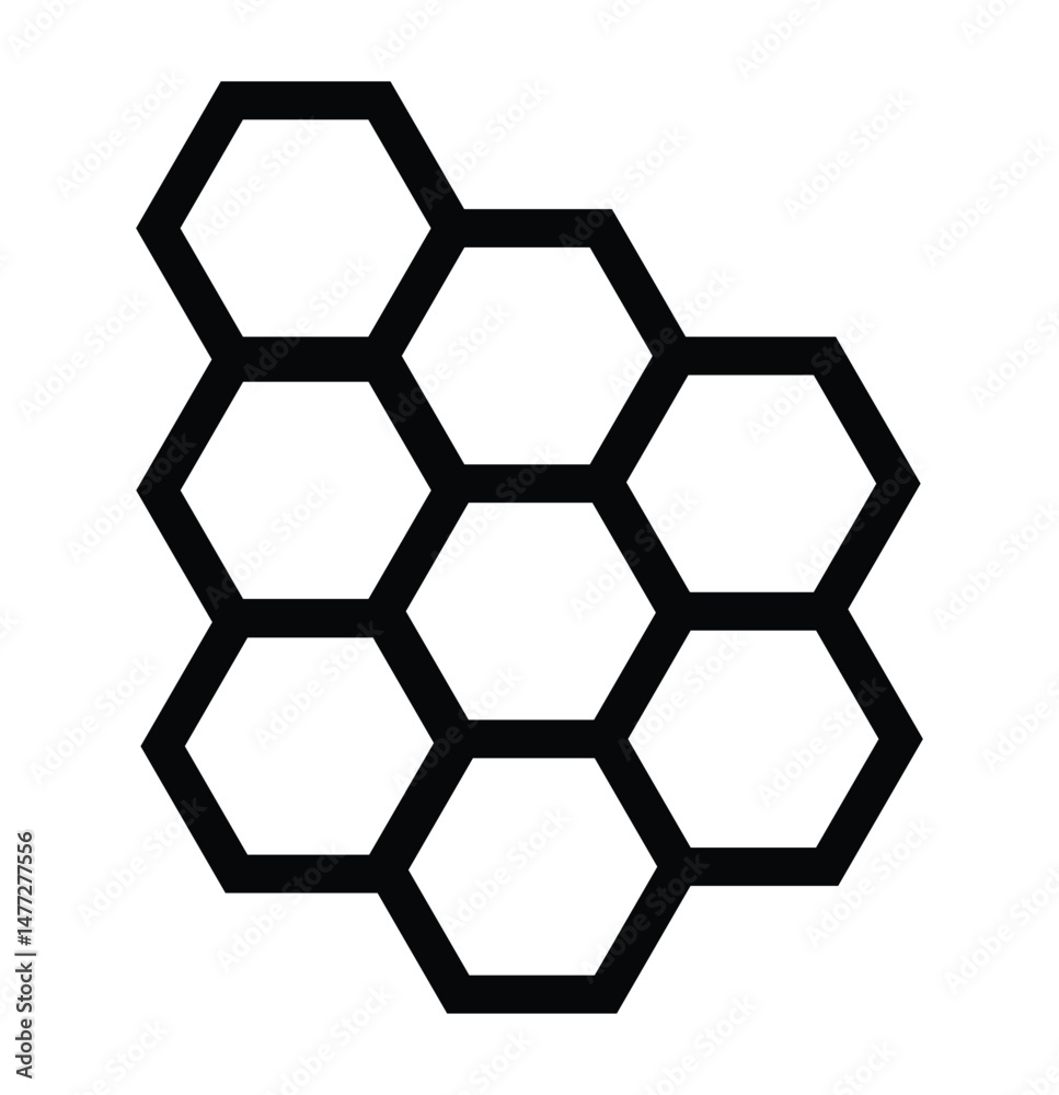 Honeycomb icons. Bee icons. honeycomb glyph icon. Honey symbol. Vector icons.
